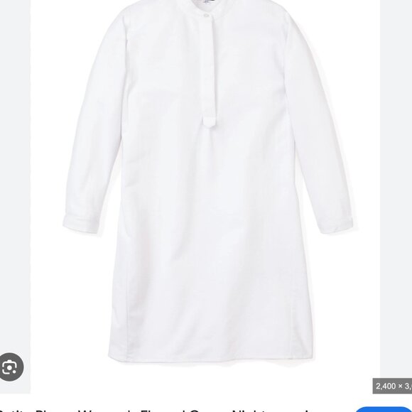 Women's Flannel Grace Nightgown in White - Picture 5 of 7